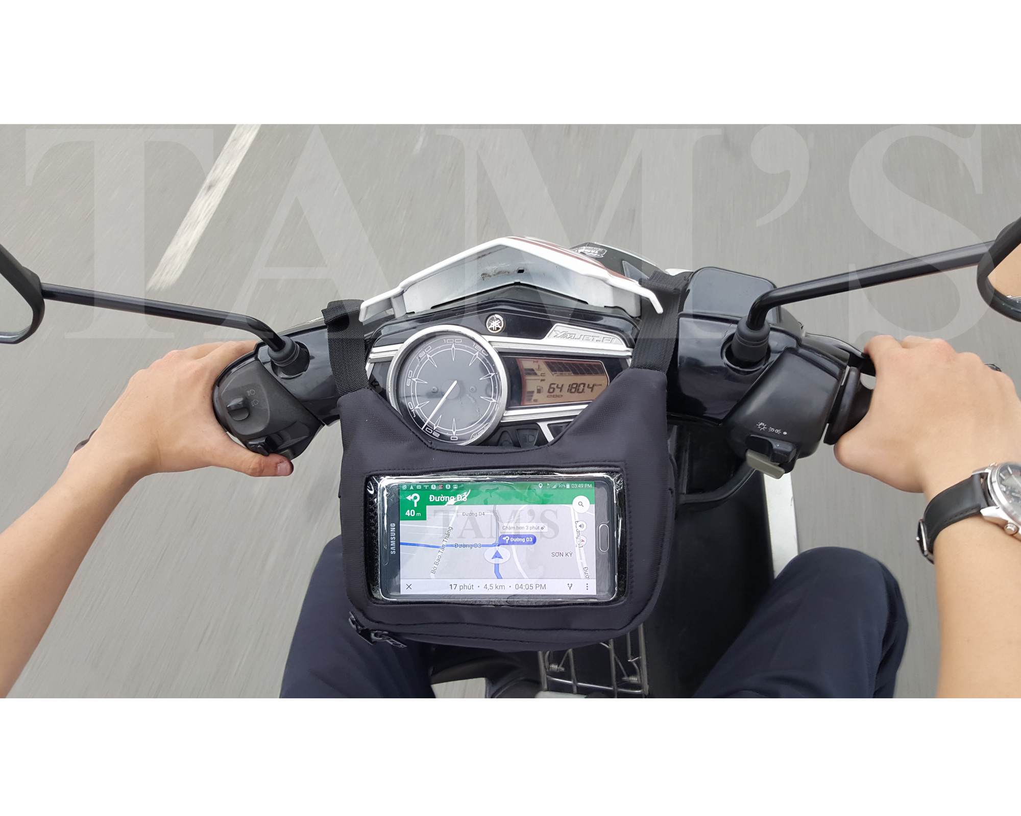 K-1605 Túi ghi đông - Túi GPS - Treo đầu xe máy Ver 3.0 Thương hiệu TAM ...